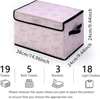 Stackable Clothes Storage Bins with Lids,Closet Organizers Fabric Cat Printing Box for Home and Office,Blanket Clothes Organizers,Under Bed Storage Containers 3 Pack.