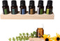 RoseFlower 6 Slots Wooden Essential Oil Organizer, Nail Polish Shelf, Durable wood Makeup Display Stand, Makeup Storage Rack for Tabletop Essential Oils Perfume Rack for 5/10/15/20ml Bottles