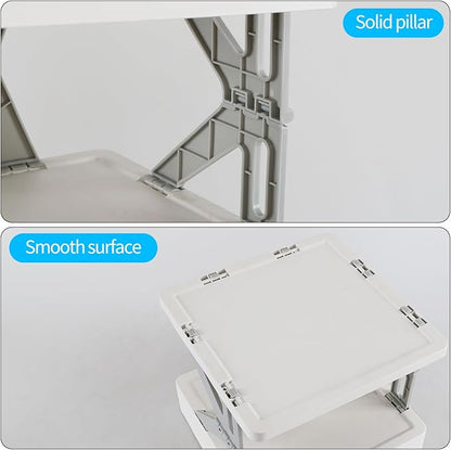 5-Tier Plastic Collapsible Shoe Rack, Small Vertical Shoe Organizer, Gray