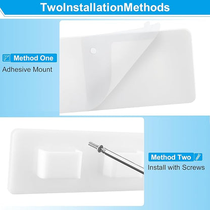 Sunglasses Organizer Wall Mounted Acrylic Sunglass Holder for Multiple Glasses,2 Pack Hanging Sunglasses Storage with 7 Slots- (White)