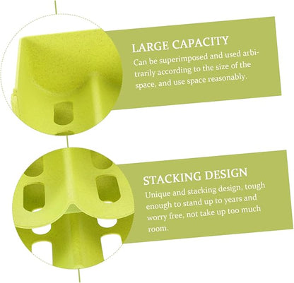 PRETYZOOM 4pcs Stackable Soda Can Rack Organizer Pantry Wine Bottle Holder Space-Saving Storage Rack for Refrigerator