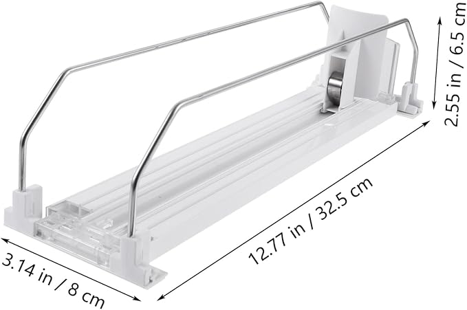 Cabilock Beverage Can Dispenser Fridge Soda Can Organizer Plastic Drink Pusher Supermarket Shelf Pusher Easy Install