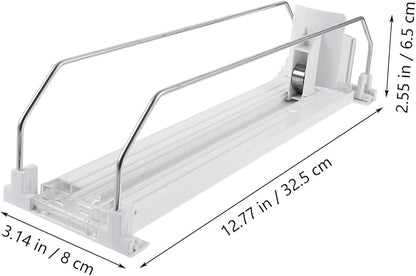 Cabilock Beverage Can Dispenser Fridge Soda Can Organizer Plastic Drink Pusher Supermarket Shelf Pusher Easy Install