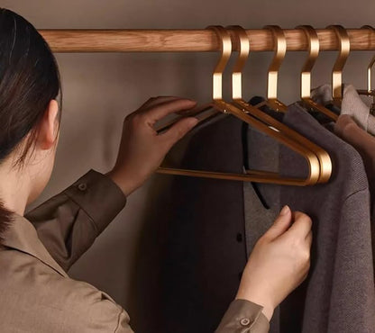 Premium Matte Gold Aluminum Coat Hangers 90 Piece Set, 16.5” Extra Smooth & Durable Metal Shirt Dress Hanger,Aluminum Alloy Hanger,Clothing Support,Clothing Hang