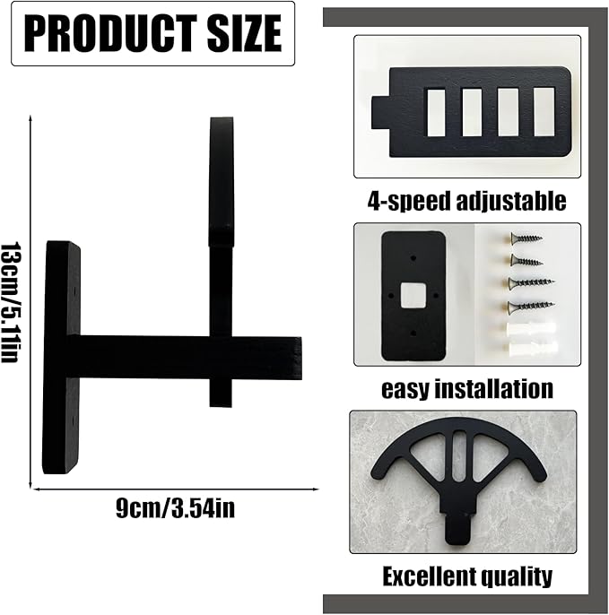 2 Pack Adjustable Cowboy Hat Rack Holder, Wooden Cowboy Hat Wall Mount Stand for Wall Can Keeps Original Shape of Hat, 4-Speed Adjustable Western Hat Display for Fedoras Hat Cowboy Hat Sun Hats