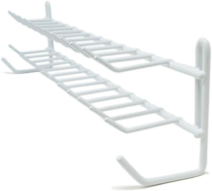 Huji Wall Mount Tie and Belt Rack Organizer, White (3 Pack)…