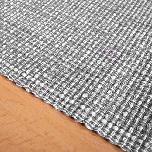 100% Cotton Table Runner for Dining Room Tables Rectangle Two Tone Woven Fabric 72" x 13" Soft Durable Table Runner, Gray - Image 4