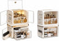Makeup Organizer with Drawers, Large Acrylic Dustproof Cosmetic Storage Box with Lid, 2-Layer Vanity Organizer for Skincare, Perfume & Bathroom Countertop (28.5 × 20 × 38 cm)