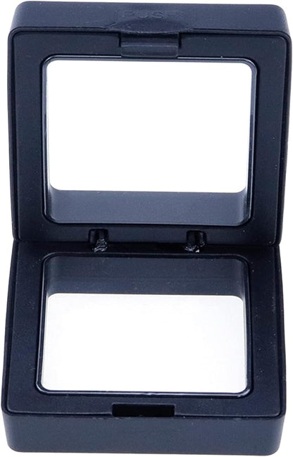 Coshar 20PCS 3D Floating Frame Coin Display Case, Clear PE Jewelry Storage Box, 3D Floating Storage Frame Holder for Jewelry Rings Challenge Coins Medallions Collectibles, Black, 2" x 2" x 0.8"