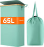 Lifewit 65L Slim Laundry Hamper with Lid, Narrow Laundry Basket with Removable Bag & Bamboo Handles, Fodable Thin Dirty Clothes Hamper for Laundry Collapsible Bin for Bathroom Bedroom Dorm, Sage Green
