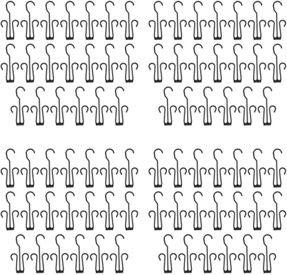 Cabilock 80Pcs Shoe Hanger Hooks - Shoe Display Hook for Household Use, Shoe Drying Rack Storage Double Hooks for Closet Organizing