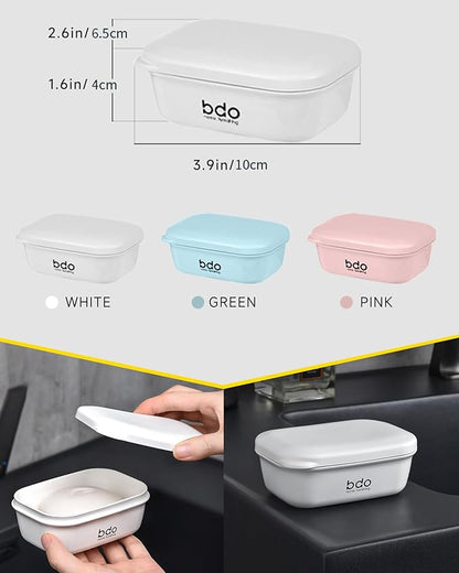 Doter Travel Soap Case, Leakproof Soap Container with Lid, Portable Bar Soap Holder for Traveling, Soap Dishes for Bathroom, Shower, Gym, School, Camping, Vacation, Outdoor