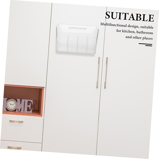 Luxshiny Compact Wall-mounted Storage Box Adhesive Cabinet Organizers for Kitchen Bathroom Pantry Easy to View