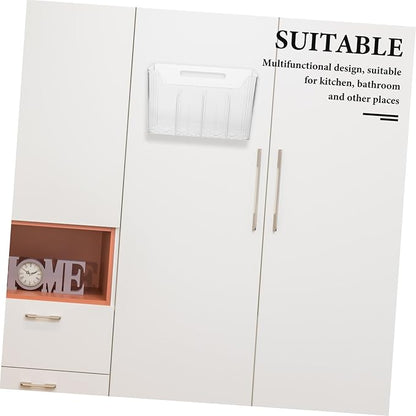 Luxshiny Compact Wall-mounted Storage Box Adhesive Cabinet Organizers for Kitchen Bathroom Pantry Easy to View