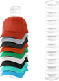 Hat Organizer for Baseball Caps on the Wall, Adhesive Hat Storage Rack, Ball Cap Hooks Display, Vertical Hat Hanger Holder for Door and Closet, Hold Up to 10 Hats, Clear, 1 Pack