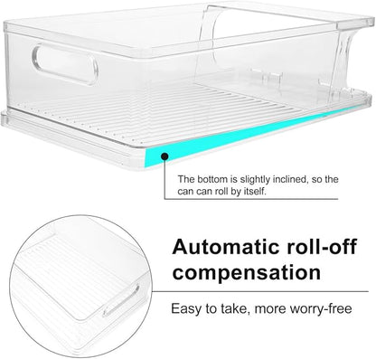 Ciieeo 2pcs Soda Can Organizers for Refrigerator Beverage Storage Boxes Stackable Canned Food Holders for Kitchen and Pantry Keep Drinks Fresh and Tidy