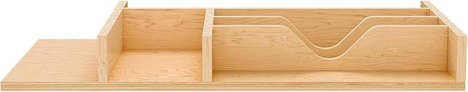 Rev-A-Shelf Natural Maple Right Size Utensil Insert Home Storage Kitchen Organizer 7 Compartment Drawer Accessory, 10-1/4" x 19-1/2, 4WCT-15SH-1
