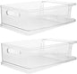 Cabilock 2pcs Plastic Can Dispensers for Refrigerator Auto Beverage Organizers Efficient Drink Holders Space-Saving Design for Soda and Water Bottles Storage