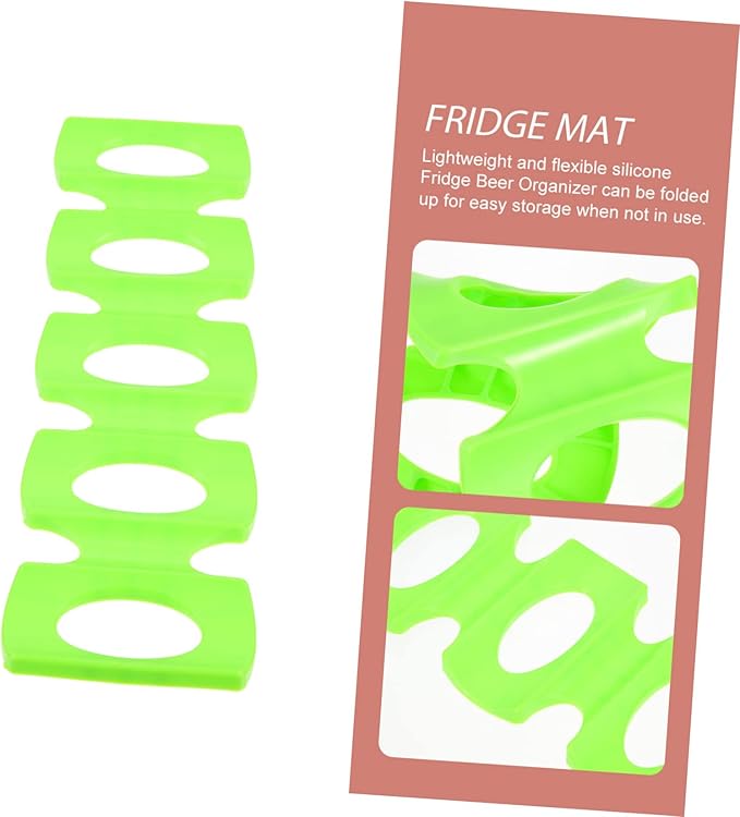 LABRIMP Refrigerator Wine Rack Can Holder Bottle Storage Fridge Beer Organizer Silicone Can Dispenser