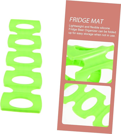 LABRIMP Refrigerator Wine Rack Can Holder Bottle Storage Fridge Beer Organizer Silicone Can Dispenser