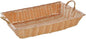 HUBERT Natural Color Wicker Basket Rectangular With Handles - 18"L x 12"W x 3 1/2"H