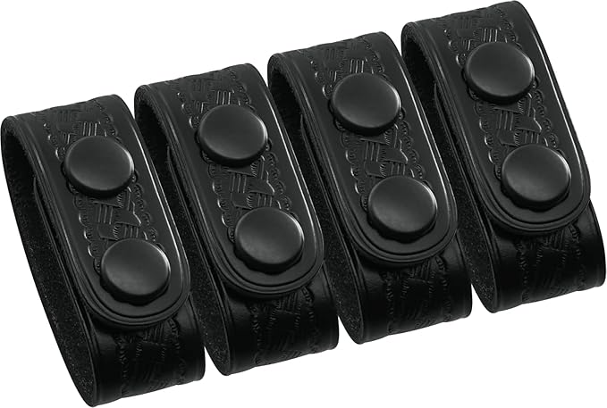 Perfect Fit Shield Wallets Duty Belt Keeper with Double Snap Closure (Pack of 4)