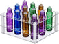 2 Pack 12 Hole 3×4 Acrylic Roller Bottle Organizer, Crystal Clear Essential Oil Holder, DIY Easy Assembly, 3mm Thick, Space Saving for Bathroom Vanity & Bedroom Dresser, Fits 10ml Roller Bottles