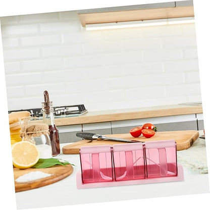 LABRIMP Seasoning Box Large Capacity Seasoning Container with Lid for Kitchen Spice Storage Easy Pour Design and Practical 9.56X3.70X3.54 Inch