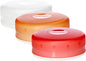 humangear GoTubb – Storage Containers for Snacks, Small Essentials and Travel Gear, Made from Food-Safe Materials, Clear/Orange/Red, Medium (3-pack)