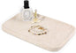 Karibiber Natural Marble Vanity Tray, 11.8" Marble/Stone Bathroom Tray Countertop, Beige Tray for Decor, Perfume Jewelry Holder, Storage/Organizer for Kitchen Sink