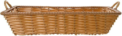 HUBERT Natural Color Storage Basket with Handles - 20"L x 13 1/2"W x 4"H