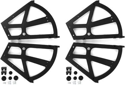 4Pcs/Set Home Furniture Shoes Drawer Cabinet Hinge Flip Plate Frame Turning Rack Accessory Replacement Fittings Stainless Steel for Kitchen Living Room