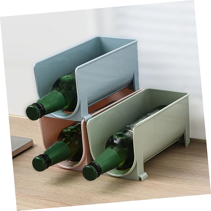 Mikinona 2pcs Kitchen Storage Rack Material Beer Can Stands Fridge Drink Organizer