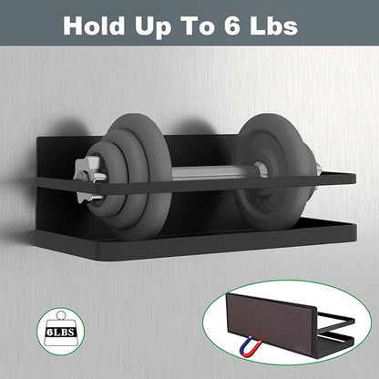 2 Pack Magnetic Spice Rack, Easy to Install on The Side of Refrigerator/Space Saving Kitchen Organization Shelf Organizer for Cabinet