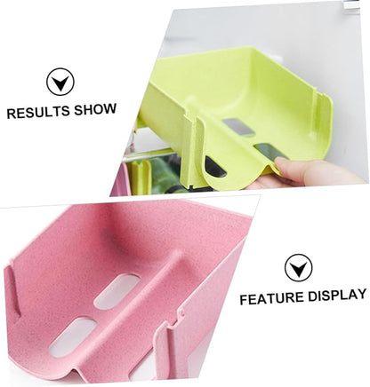 Zerodeko 4pcs Stackable Refrigerator Drink Storage Rack Fall Container for Easy Organization Includes Drink Holders for Cans and Bottles