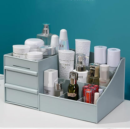 skin care organizer,Makeup Desk Organizer With Drawers,Countertop Organizer for Cosmetics,Vanity brush with Holder for Lipstick, Brushes, Eyeshadow, and Desktop Finishing Dresser