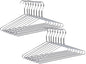 60 Quality Hangers Heavy Duty Metal Suit Hanger Coat Hangers with Polished Chrome 17 inch Wire Hangers (Suit Coat Hanger - 60 Pack)