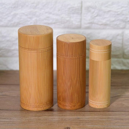 Mumusuki Tea Jar, Portable Sealed Tube Tea Storage Box Canisters Box Wake Tea Bucket for Farmhouse Kitchen Counter(M)