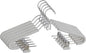 Spring Fever Foam Padded Clothes Hangers with Clips Hooks - Sponge Non Slip Chrome Plating Heavy Duty Space Saving for Women Men Pants Coat Green-Grey 5 Pack