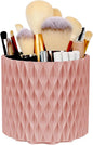 WAFJAMF Makeup Brush Holder 360 Rotating Cosmetics Holders Storage Cup for Vanity Desktop Bathroom Countertop 5 Slot Makeup Brushes Container - Classic Style - Pink