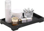 Luxspire Bathroom Sink Vanity Trays, 10" x 6" Resin Vanity Tray for Soap Dispenser, Kitchen Sink Trays, Vanity Countertop Organizer for Candles Soap Towel Perfume Holder Jewlery, Marble Style -M- Ink