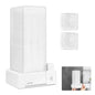Automatic Cotton Pad Holder, Square Press Out Cosmetic Cotton Makeup Removers Pad Holder, Makeup Organizer Container Dispenser Storage Display Rack (White)