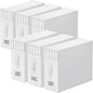 StorageTastic 6 Pack Bed Sheet Closet Organizers and Storage,Sturdy Foldable Storage Containers with Window and Label,Storage and Organization for Bedding Sheets,Duvet Covers,Blankets (White)