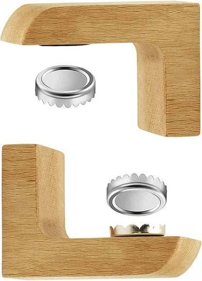 Magnetic Wooden soap Holder for Shower Wall, Storage for Soaps & Beard Shampoo Bars - Wooden soap Dish Dispenser Bathroom Kitchen & Shower