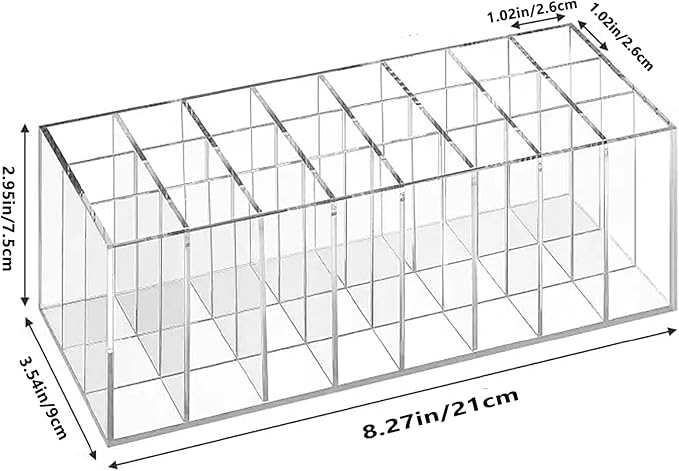 Lipstick Organizer 24 Slot Lipstick Holder Display Rack Small Clear Plastic Compact Lip Gloss Perfume Sample Mascara Holder
