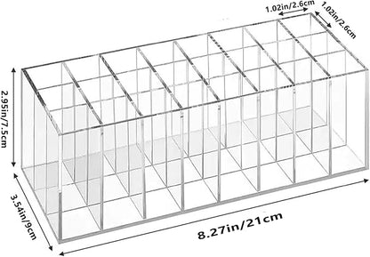 Lipstick Organizer 24 Slot Lipstick Holder Display Rack Small Clear Plastic Compact Lip Gloss Perfume Sample Mascara Holder