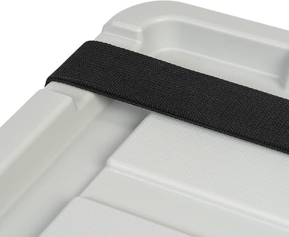 IRIS USA 5 Gallon Lockable Storage Totes with Lids, 6 Pack - Gray, Heavy-Duty Durable Stackable Containers, Large Garage Organizing Bins Moving Tubs, Rugged Sturdy Equipment Utility Tool Box