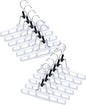 AMKUFO 20 Pack Pants-Hangers Skirt-Hangers, Plastic Pant-Hangers-for-Women Men, Pants-Hangers-Space-Saving, Clamp Hangers-for-Pants Jeans Shorts Tie Belt
