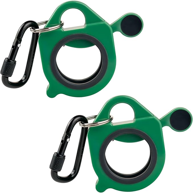 Zip Tie Holder, 2 Pack Green Cable Tie Holder Reusable, No.6 Lock Carabiner, Outdoor Use, ABS Plastic, Ziptie Organizer Clip for Electrician Tool Belt Wrap Heavy Duty Storage Container