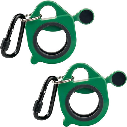 Zip Tie Holder, 2 Pack Green Cable Tie Holder Reusable, No.6 Lock Carabiner, Outdoor Use, ABS Plastic, Ziptie Organizer Clip for Electrician Tool Belt Wrap Heavy Duty Storage Container